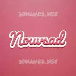 nouvsad in Red Scribble style - 3D name wallpaper