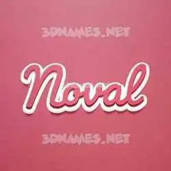 noval in Red Scribble style - 3D name wallpaper