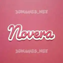 novera in Red Scribble style - 3D name wallpaper