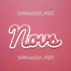 novs in Red Scribble style - 3D name wallpaper