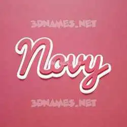 novy in Red Scribble style - 3D name wallpaper