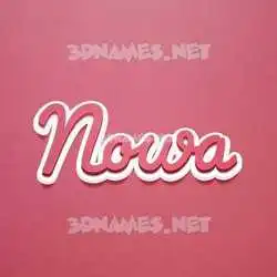 nowa in Red Scribble style - 3D name wallpaper