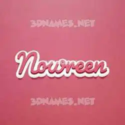 nowreen in Red Scribble style - 3D name wallpaper
