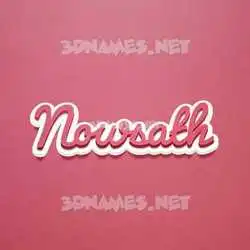nowsath in Red Scribble style - 3D name wallpaper