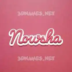 nowsha in Red Scribble style - 3D name wallpaper