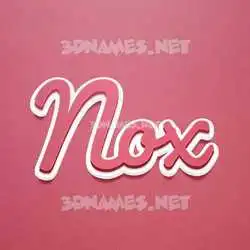 nox in Red Scribble style - 3D name wallpaper