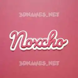 noxcho in Red Scribble style - 3D name wallpaper