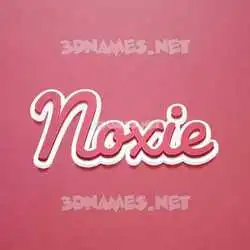 noxie in Red Scribble style - 3D name wallpaper