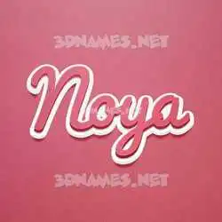 noya in Red Scribble style - 3D name wallpaper