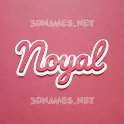 noyal in Red Scribble style - 3D name wallpaper