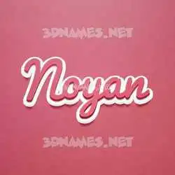 noyan in Red Scribble style - 3D name wallpaper