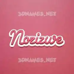 nozizwe in Red Scribble style - 3D name wallpaper