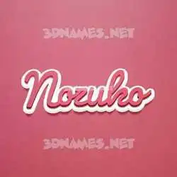 nozuko in Red Scribble style - 3D name wallpaper