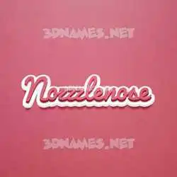 nozzzlenose in Red Scribble style - 3D name wallpaper