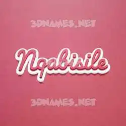nqabisile in Red Scribble style - 3D name wallpaper
