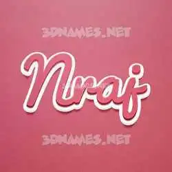 nraj in Red Scribble style - 3D name wallpaper