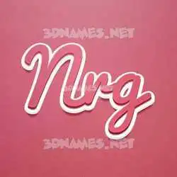nrg in Red Scribble style - 3D name wallpaper