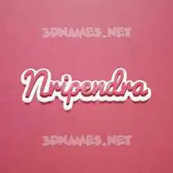 nripendra in Red Scribble style - 3D name wallpaper