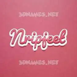 nripjeet in Red Scribble style - 3D name wallpaper