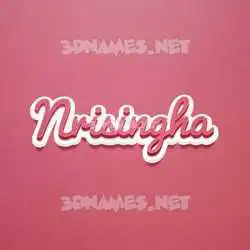 nrisingha in Red Scribble style - 3D name wallpaper
