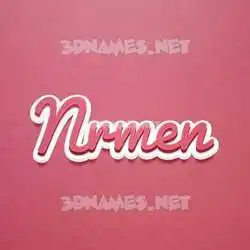 nrmen in Red Scribble style - 3D name wallpaper