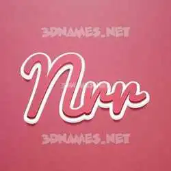 nrr in Red Scribble style - 3D name wallpaper