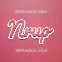 nrup in Red Scribble style - 3D name wallpaper
