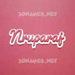 nruparaj in Red Scribble style - 3D name wallpaper