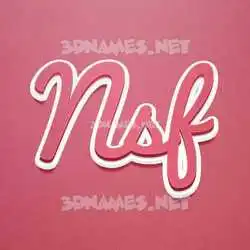 nsf in Red Scribble style - 3D name wallpaper