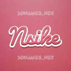 nsike in Red Scribble style - 3D name wallpaper