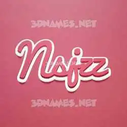 nsjzz in Red Scribble style - 3D name wallpaper