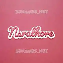 nsrathore in Red Scribble style - 3D name wallpaper