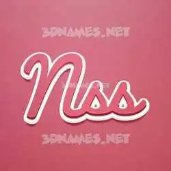 nss in Red Scribble style - 3D name wallpaper
