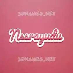 nssrayudu in Red Scribble style - 3D name wallpaper