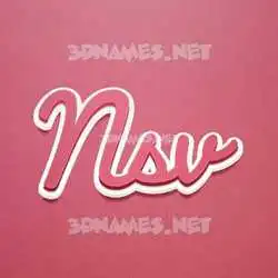 nsv in Red Scribble style - 3D name wallpaper
