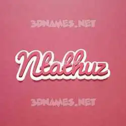 ntathuz in Red Scribble style - 3D name wallpaper