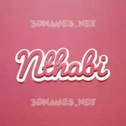nthabi in Red Scribble style - 3D name wallpaper