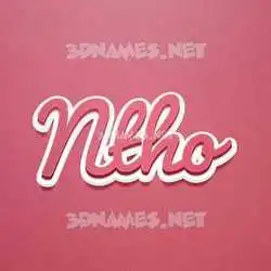 ntho in Red Scribble style - 3D name wallpaper