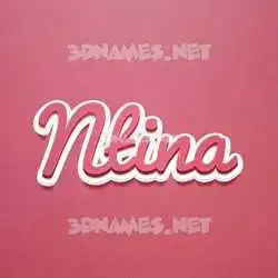 ntina in Red Scribble style - 3D name wallpaper