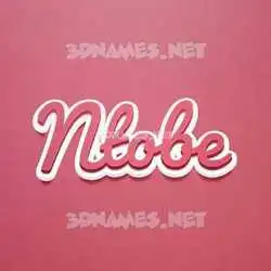 ntobe in Red Scribble style - 3D name wallpaper