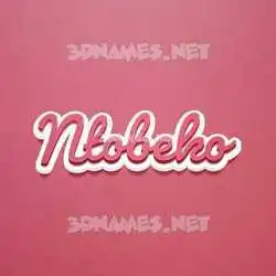 ntobeko in Red Scribble style - 3D name wallpaper