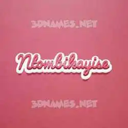 ntombikayise in Red Scribble style - 3D name wallpaper