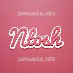 ntosh in Red Scribble style - 3D name wallpaper