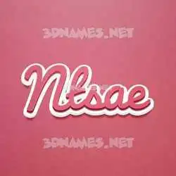 ntsae in Red Scribble style - 3D name wallpaper