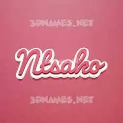 ntsako in Red Scribble style - 3D name wallpaper