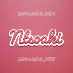 ntsoaki in Red Scribble style - 3D name wallpaper