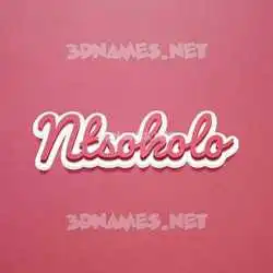 ntsokolo in Red Scribble style - 3D name wallpaper
