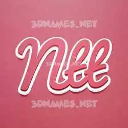 ntt in Red Scribble style - 3D name wallpaper