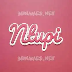 ntupi in Red Scribble style - 3D name wallpaper