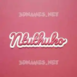 ntuthuko in Red Scribble style - 3D name wallpaper